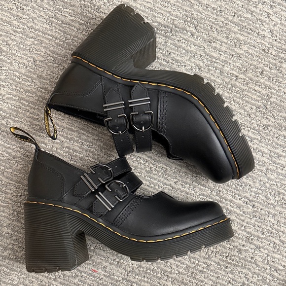 Dr. Martens Eviee Sendal Leather Heeled Shoes - Picture 4 of 6